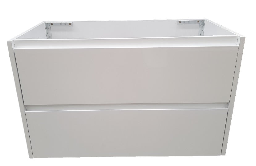 Amber 900 Matte White Wall Hung Vanity