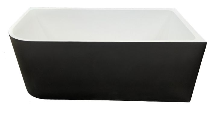Memphis Corner Freestanding Bath Matte Black & Matte White 1700 Right