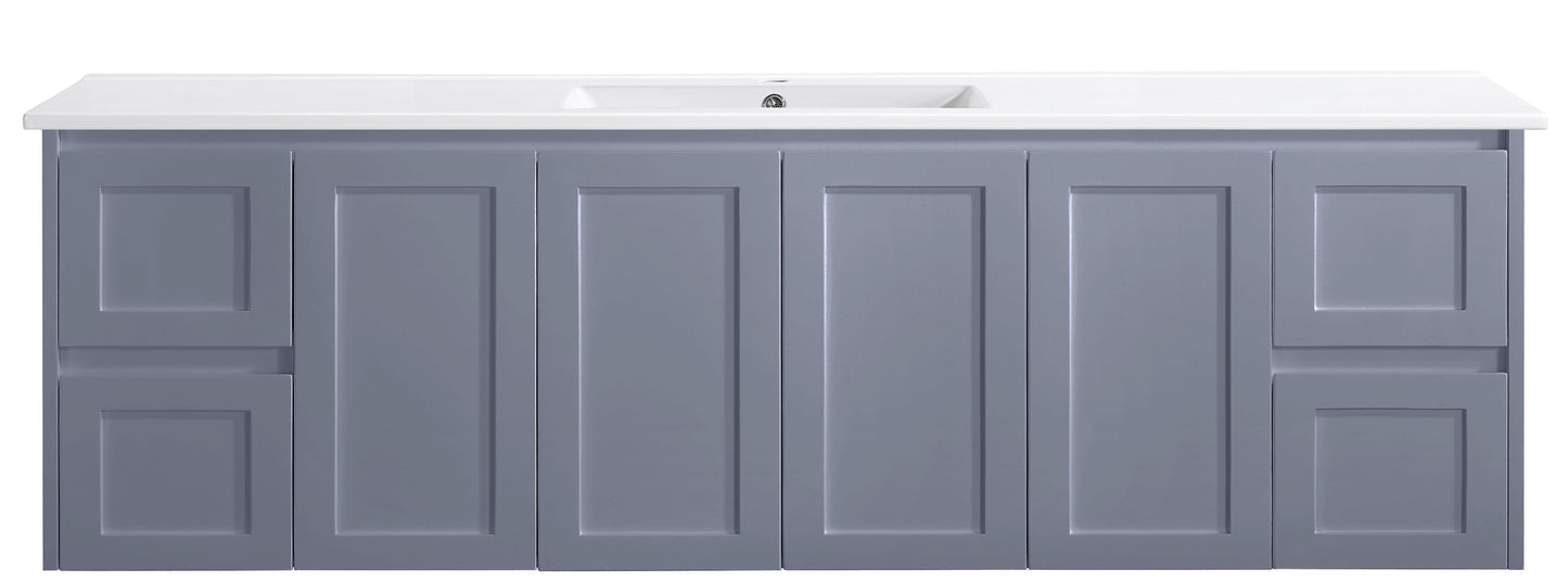 Sophie 1800 Matte Grey Wall Hung Vanity