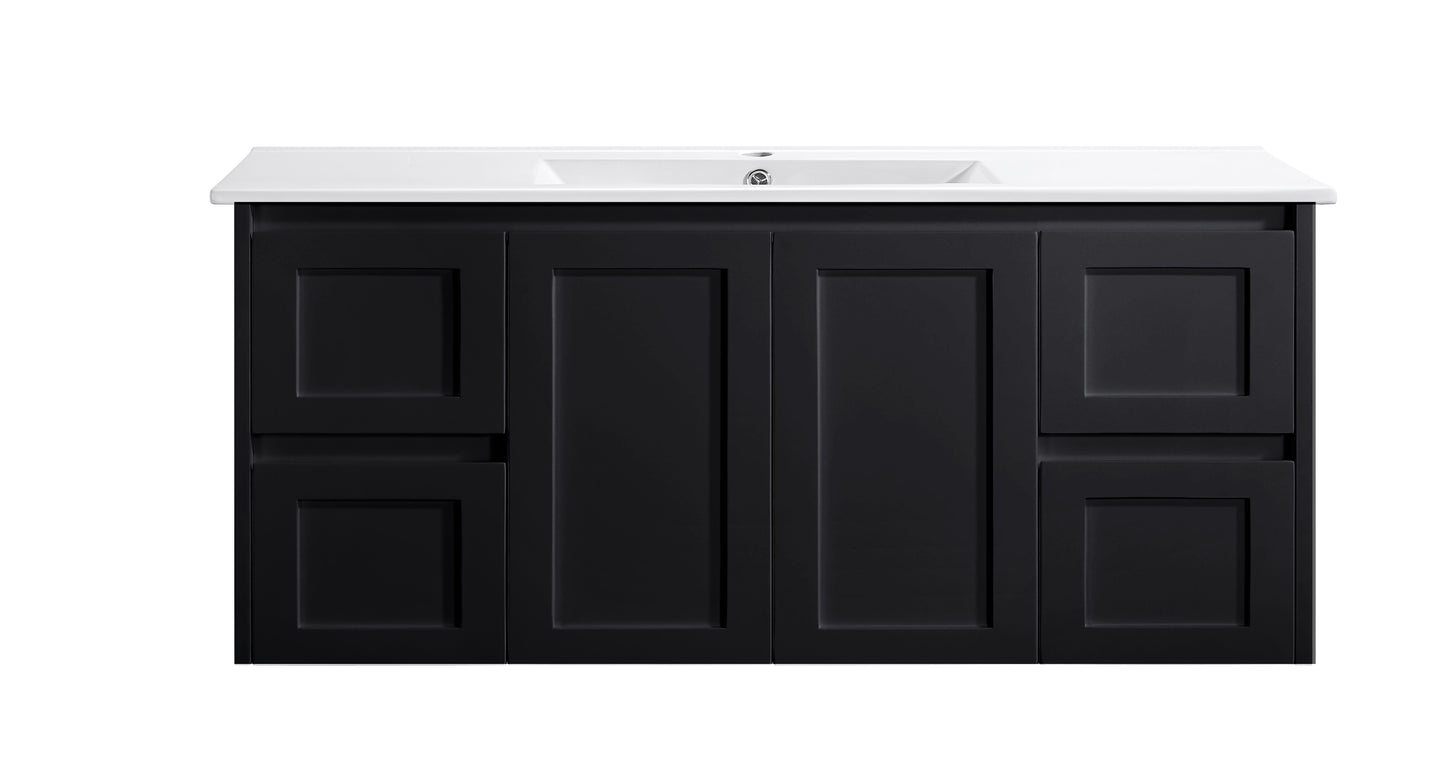 Sophie 1200 Matte Black Wall Hung Vanity