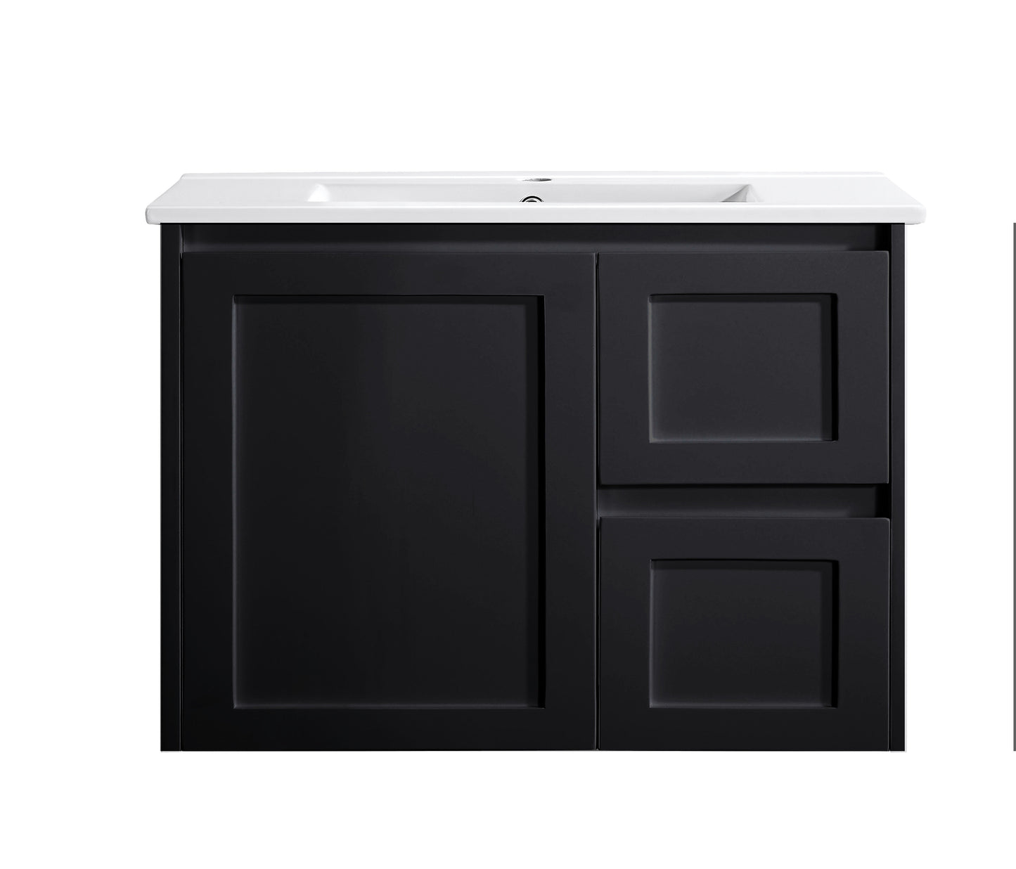 Sophie 750 Matte Black Wall Hung Vanity