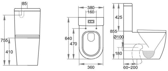 Meyer Tornado Back to Wall Toilet Suite