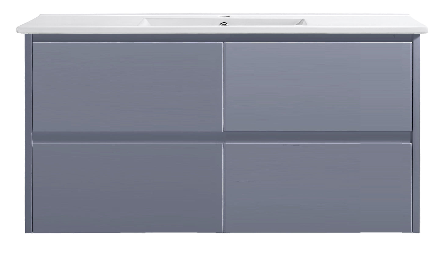 Amber 1500 Matte Grey Wall Hung Vanity