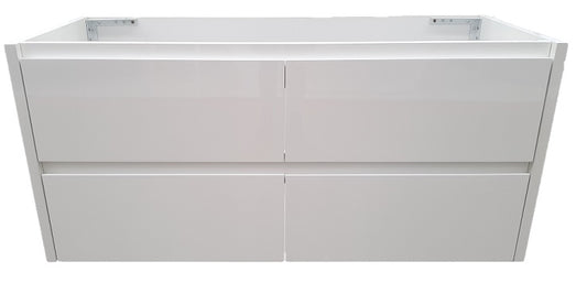 Amber 1500 Matte White Wall Hung Vanity
