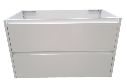 Amber 750 Matte White Wall Hung Vanity