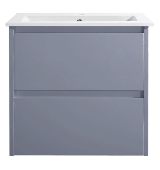 Amber 600 Matte Grey Wall Hung Vanity