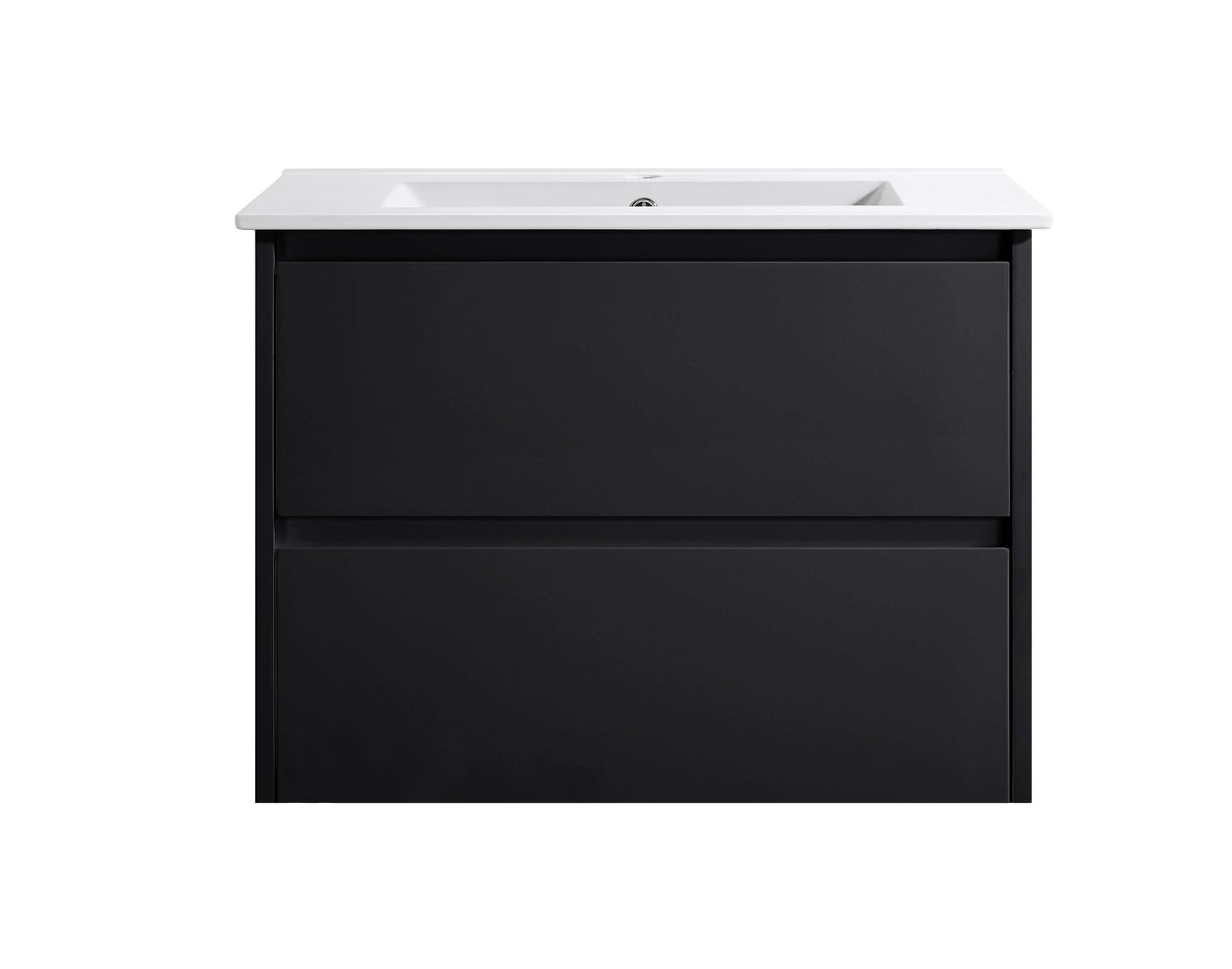 Amber 600 Matte Black Wall Hung Vanity