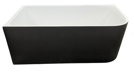 Memphis Corner Freestanding Bath Matte Black & Matte White 1700 Left