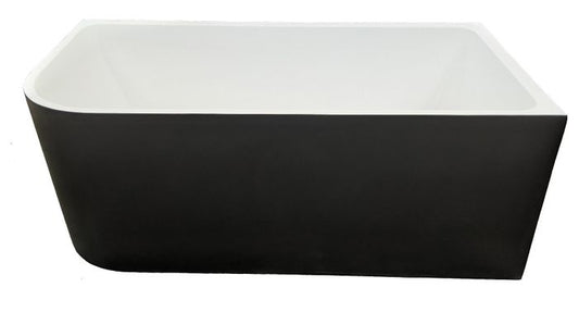 Memphis Corner Freestanding Bath Matte Black & Matte White 1500 Right