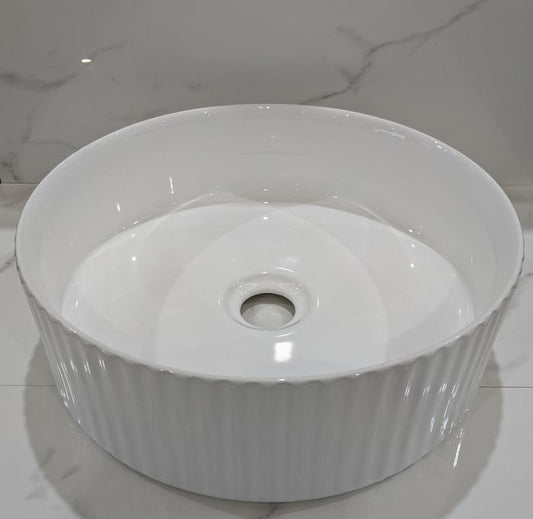 Ribble Above Counter Gloss White Basin