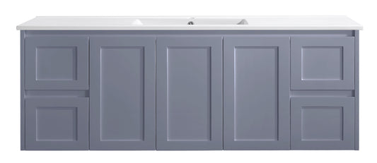 Sophie 1500 Matte Grey Wall Hung Vanity
