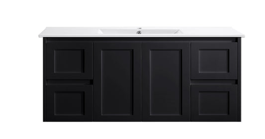 Sophie 1200 Matte Black Wall Hung Vanity
