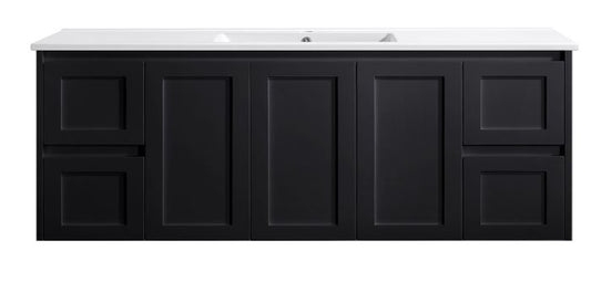 Sophie 1500 Matte Black Wall Hung Vanity