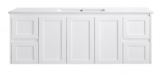 Sophie 1500 Matte White Wall Hung Vanity