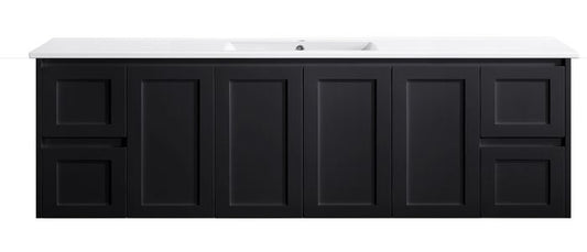 Sophie 1800 Matte Black Wall Hung Vanity