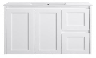 Sophie 900 Matte White Wall Hung Vanity