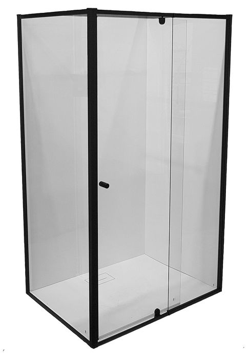 Splendour Shower Screen Matte Black 1200mm x 900mm.