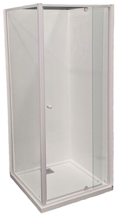 Splendour Shower Screen Matte White 900mm x 900mm.