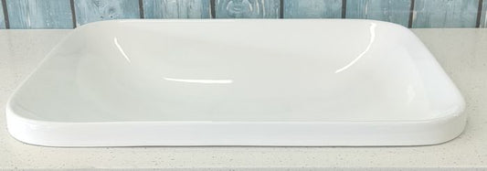 Tamar Semi Inset Gloss White Basin
