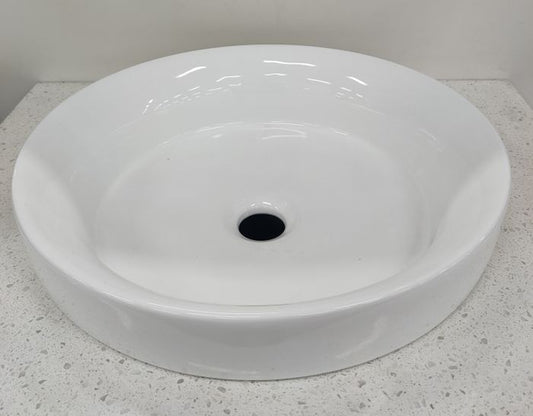 Tiel Semi Inset Gloss White Basin