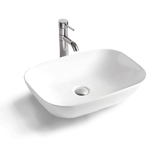Vilnius Above Counter Gloss White Basin