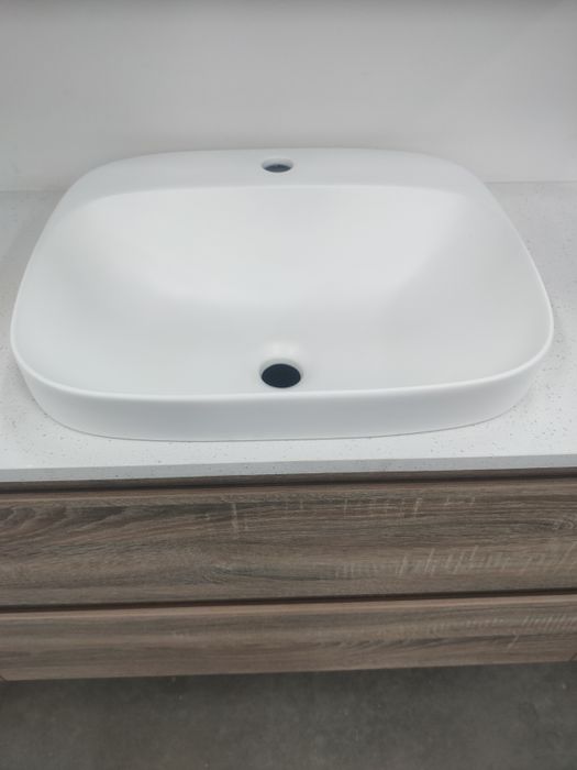 Wye Semi Inset Matte White Basin