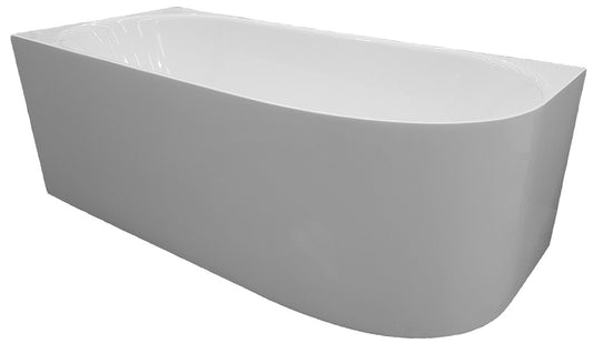 Yukon Corner Freestanding Bath Gloss White 1500 Left